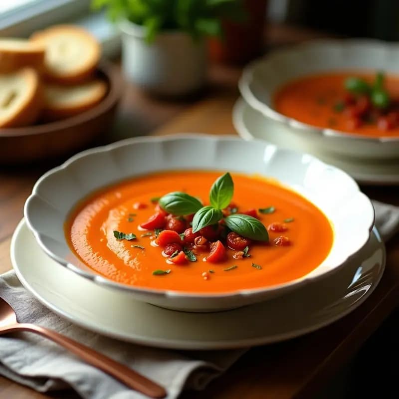 Crema de Pimientos Asados con Tomate Seco: Receta Vegana y Sin Lactosa en 20 Minutos
