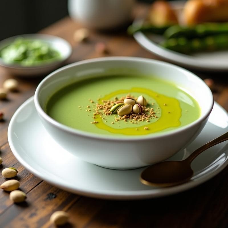Crema de Pistacho y Espárragos Trigueros: Receta en Airfryer Ultra Cremosa en 15 Minutos