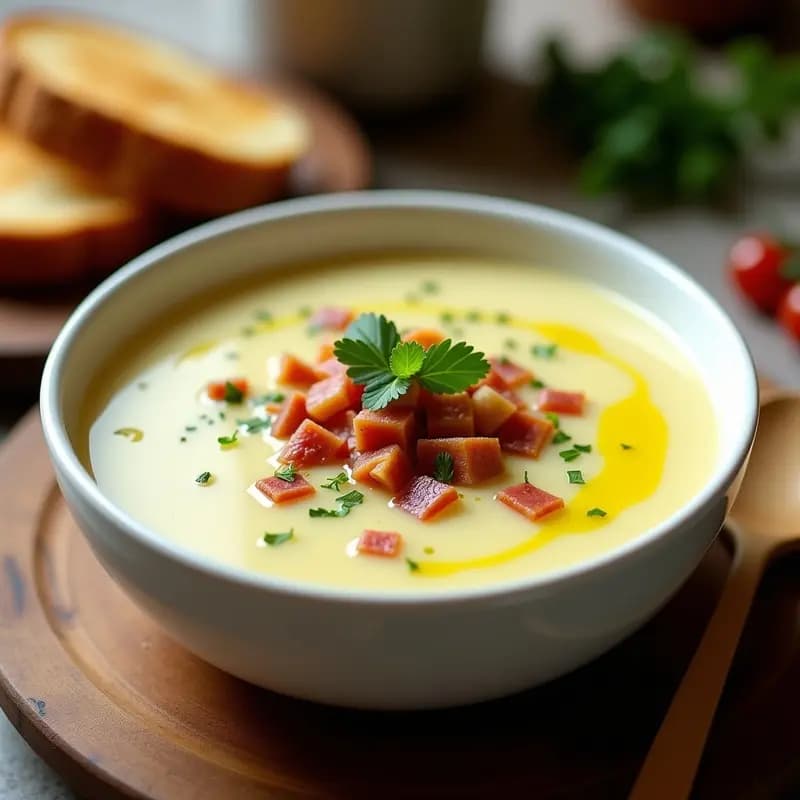 Crema de Poro y Patata con Crujiente de Panceta: Receta Francesa en Thermomix