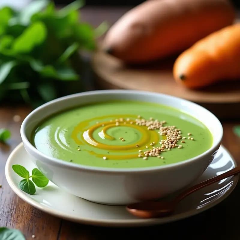 Crema de Espinacas y Batata Alta en Potasio: Receta Nutritiva en 25 Minutos