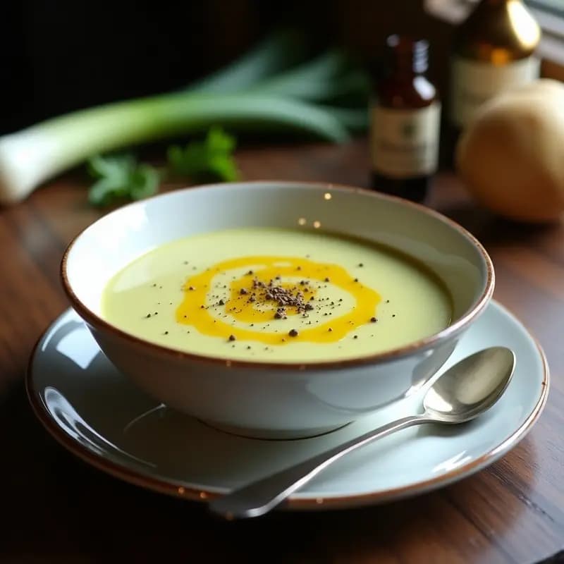 Crema de Puerros y Patata con Trufa: Receta Express en Olla Rápida con Toque Gourmet