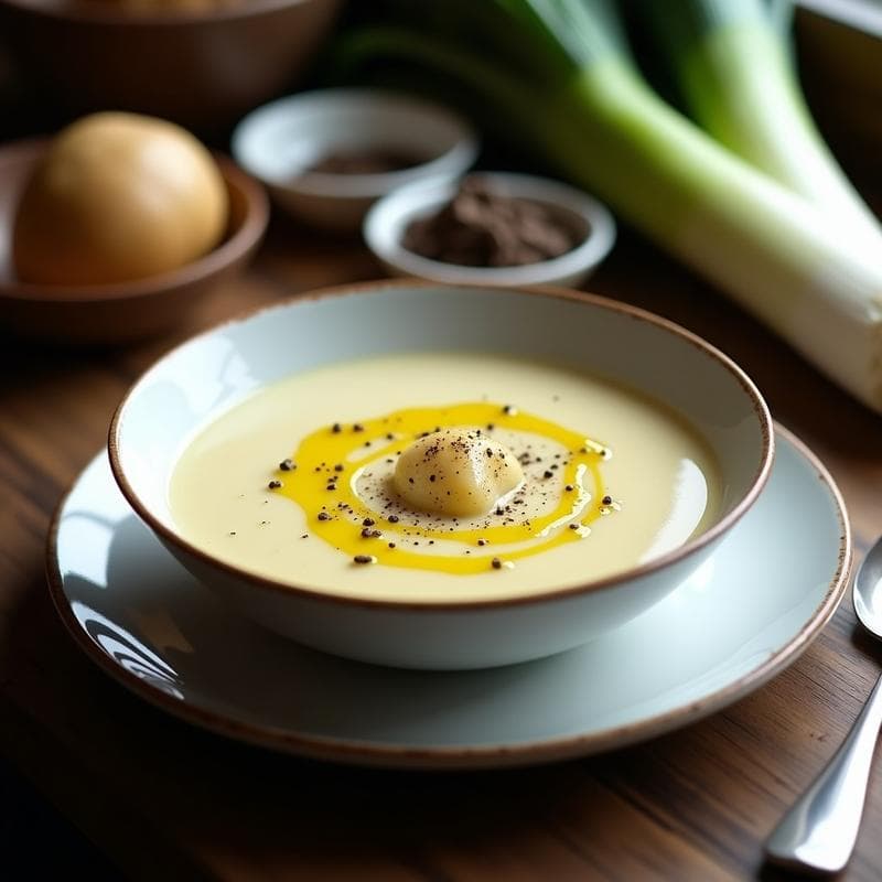 Crema de Puerros y Patatas con Esencia de Trufa: Receta en Airfryer Rápida y Sedosa
