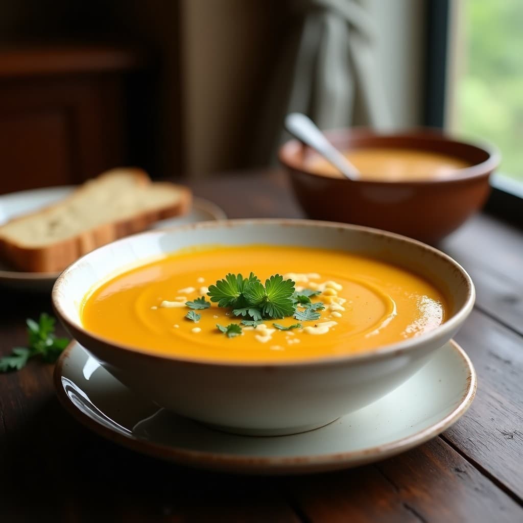Crema de Zapallo Anco y Castañas: Sopa Peruana Cremosa y Sin Lácteos
