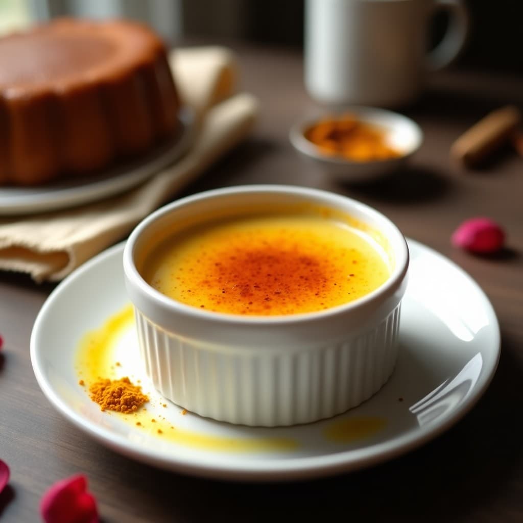 Crème Brûlée de Cúrcuma y Leche de Avena: Postre Francés Vegano y Sin Lactosa