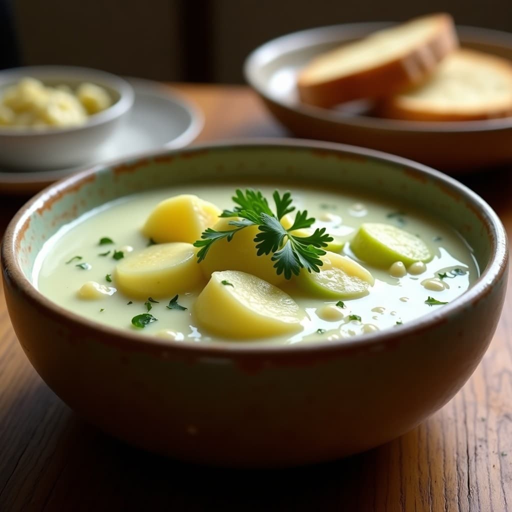 Cremoso de Calabacín y Queso de Cabra con New Potatoes: Receta Irlandesa en Olla Lenta