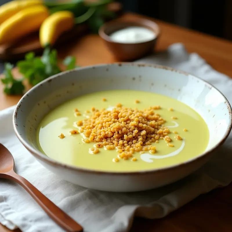 Cremoso de Espárragos Blancos y Ají Amarillo con Crujiente de Quinoa: Receta Peruana Keto