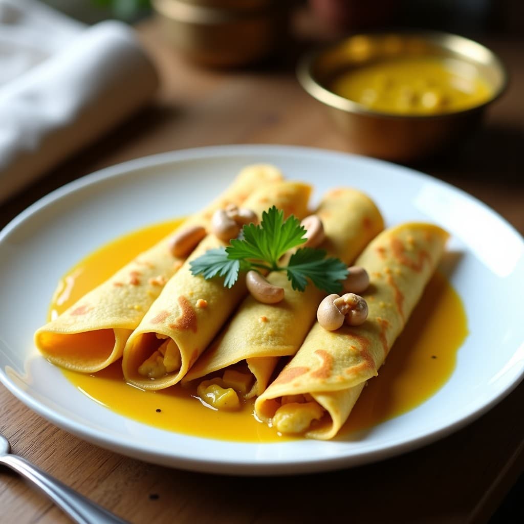 Crêpes de Garbanzo con Relleno de Curry de Coliflor: Receta Sin Gluten en Thermomix