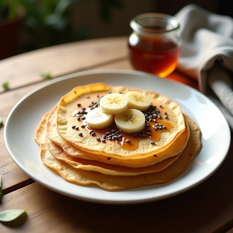 Crepes de Harina de Arroz y Plátano: Desayuno Sin Gluten y Sin Lácteos