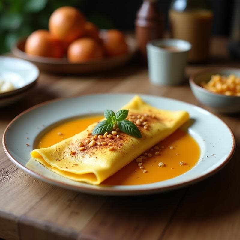 Crepes de Harina de Lentejas con Crema de Cacahuete y Plátano: Desayuno Vegano y Sin Harina de Trigo