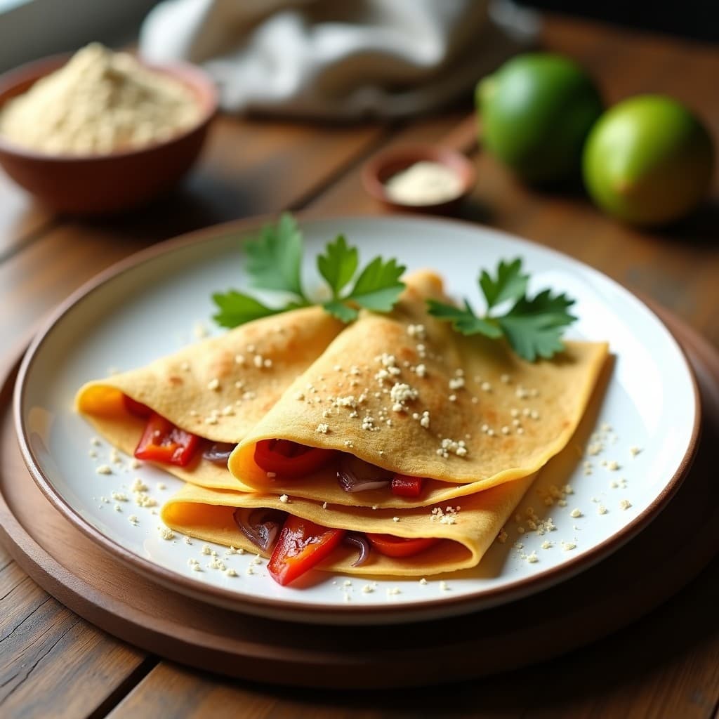 Crepes de Harina de Teff y Relleno de Queso de Anacardos: Receta Etiopí Sin Gluten