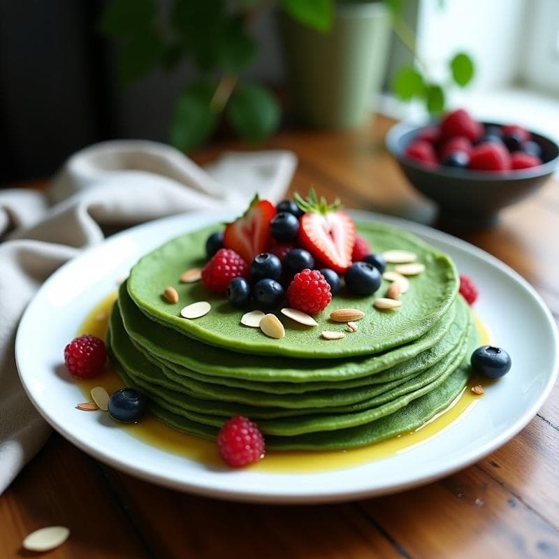 Crepes Integrales con Espirulina: Receta Alta en Proteína y Sin Gluten en 15 Minutos