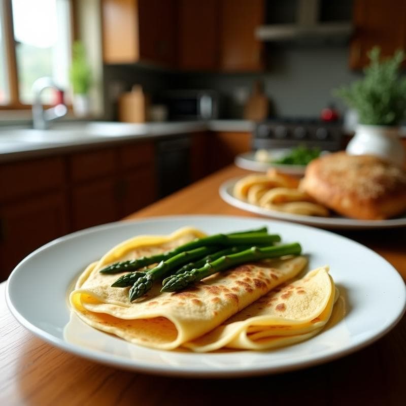 Crepes Integrales con Espárragos Trigueros: Receta Rápida y Saludable para Any Time