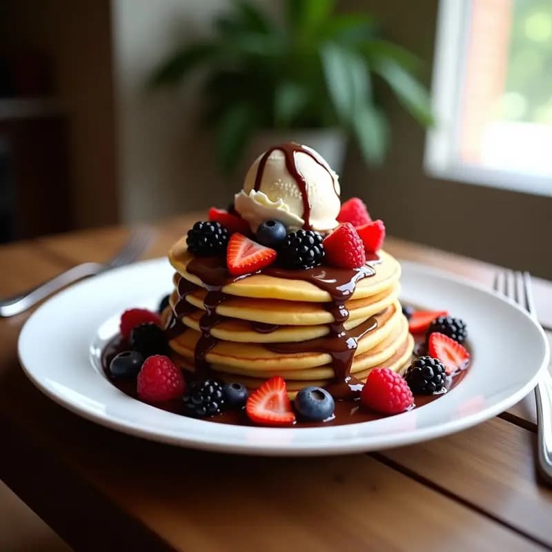 Crepes Rellenos de Nutella y Frutos Rojos con Helado de Vainilla: Desayuno o Postre de Ensueño