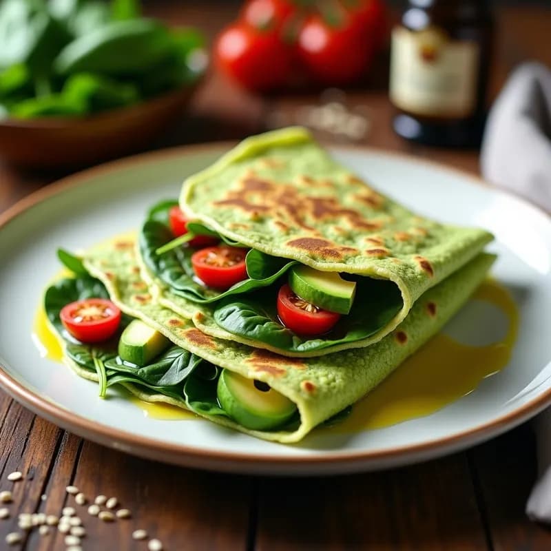 Crepes de Espinaca y Queso Fresco: Receta Alta en Proteína y Sin Harina