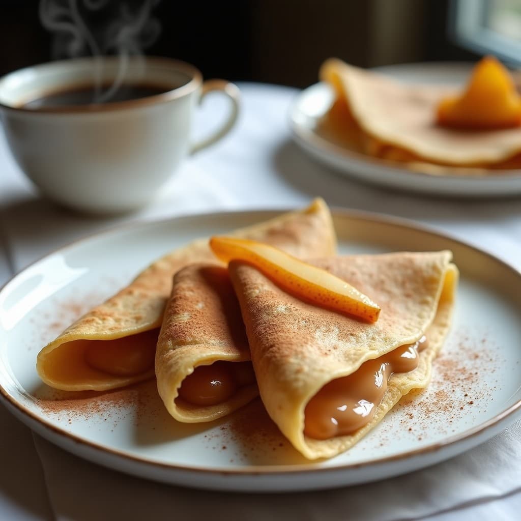 Crepes de Sarraceno con Crema de Castaña y Canela: Desayuno Francés Sin Gluten
