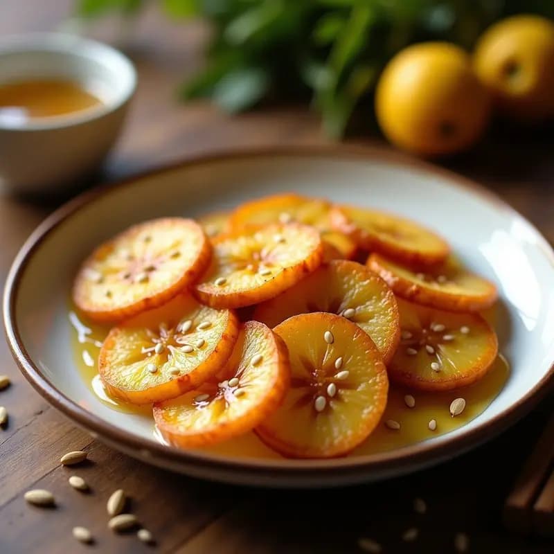 Crocante de Plátano Macho con Miel y Nuez Moscada: Postre Filipino en Airfryer