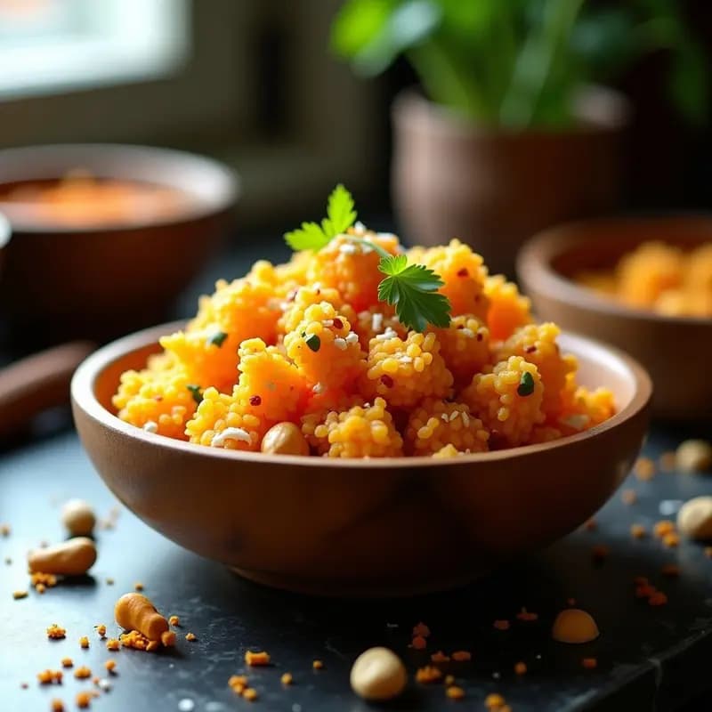 Crocantes de Arroz Inflado con Especias Tandoori: Snack Indio Picante y Sin Gluten para Tupper