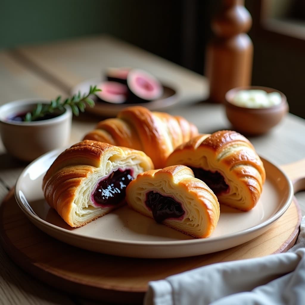 Croissant de Harina de Arroz y Mermelada de Higos: Desayuno Francés Sin Gluten