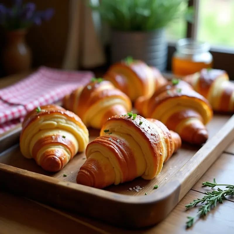 Croissant de Jamón y Queso Gruyère: Desayuno Francés en 20 Minutos con Masa Preelaborada