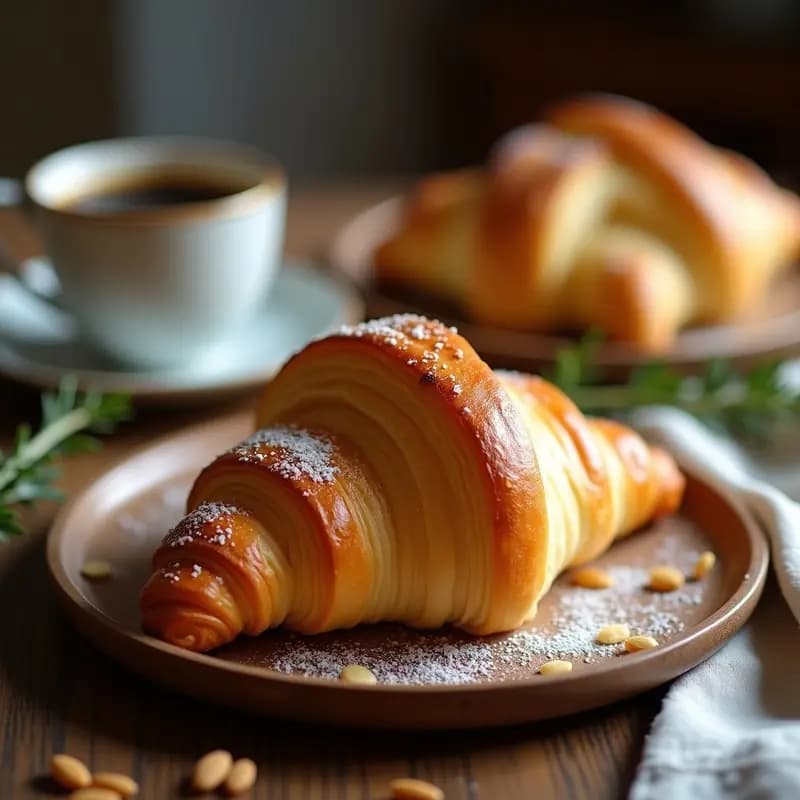 Croissant de Masa de Almendra: Desayuno francés keto sin harina de trigo