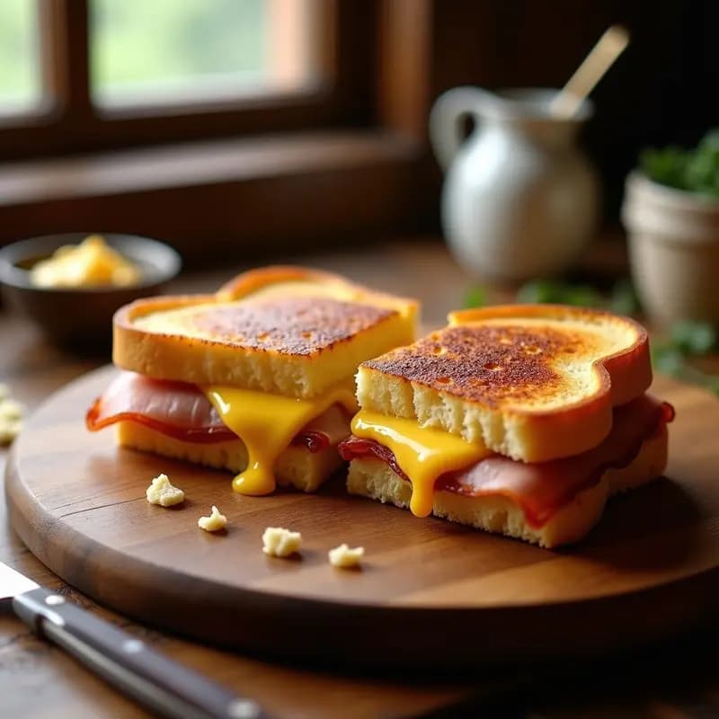 Croque Monsieur con Jamón Serrano y Queso Gruyère: Receta Francesa en Sandwichera