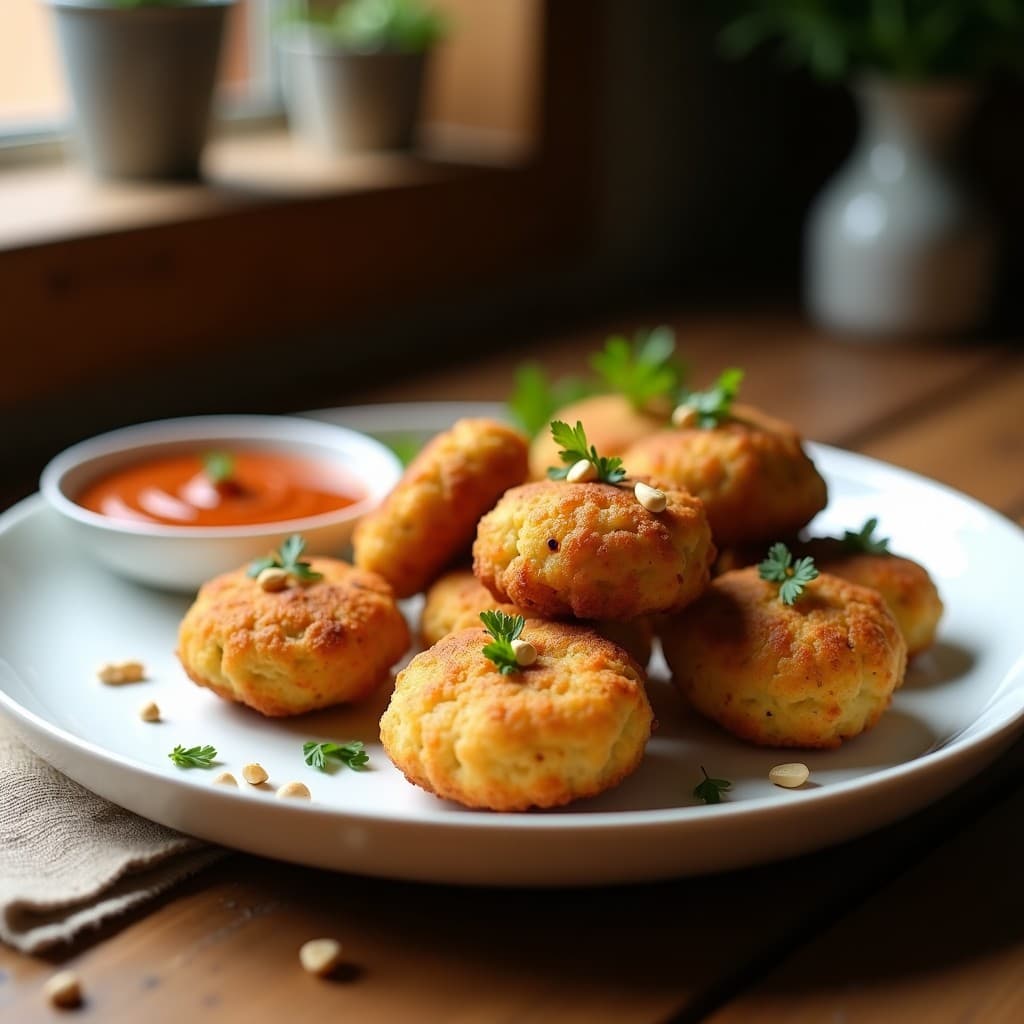 Croquetas de Alcachofa y Piñones con Salsa de Romesco: Entrante Catalán Sin Gluten en Airfryer