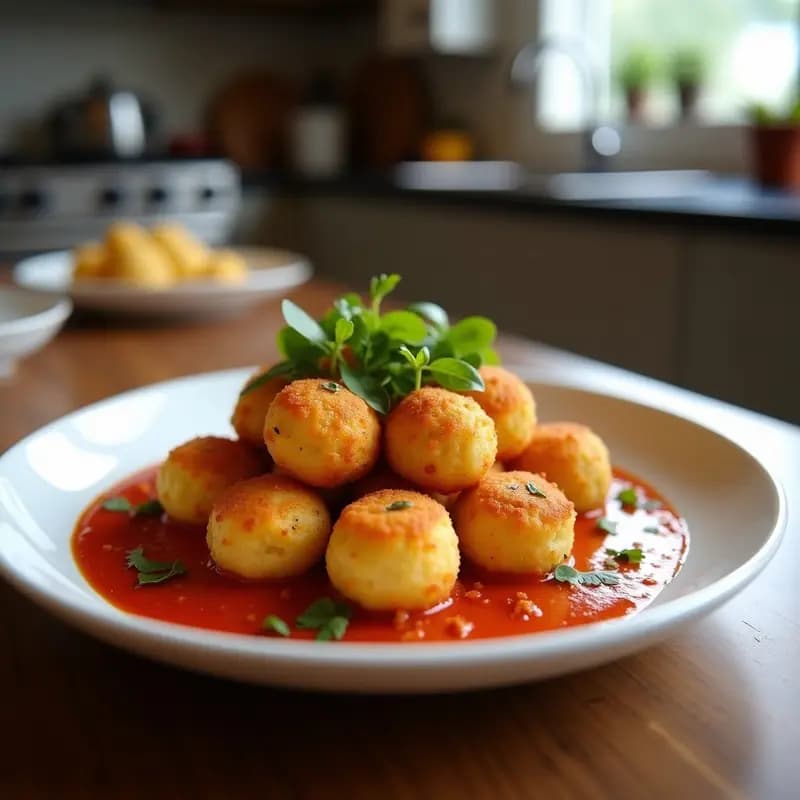 Croquetas de Alcachofa y Queso de Cashew con Salsa de Romesco: Aperitivo Vegano al Horno