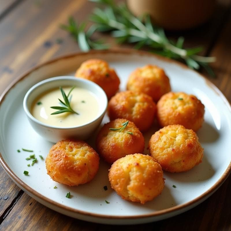 Croquetas de Alcachofa y Queso Manchego con Salsa de Romero: Receta Española en Airfryer
