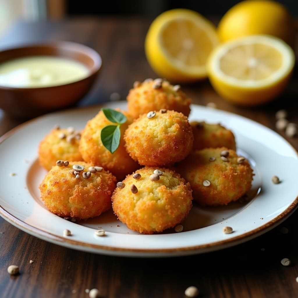 Croquetas de Alcachofa y Queso Vegano con Costra de Semillas de Chía: Receta en Airfryer