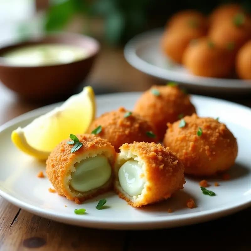 Croquetas de Algas Marinara con Bechamel de Anacardos: Aperitivo Español Vegano y Crudivegano