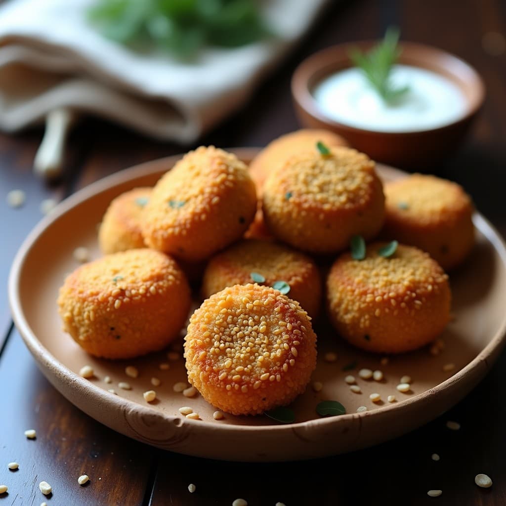 Croquetas de Algas Dulse y Patata con Costra de Semillas de Amapola: Receta Irlandesa Vegana
