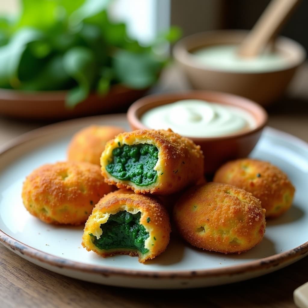 Croquetas de Algas Spirulina y Queso de Avellanas: Aperitivo Vegano en Airfryer con Omega-3