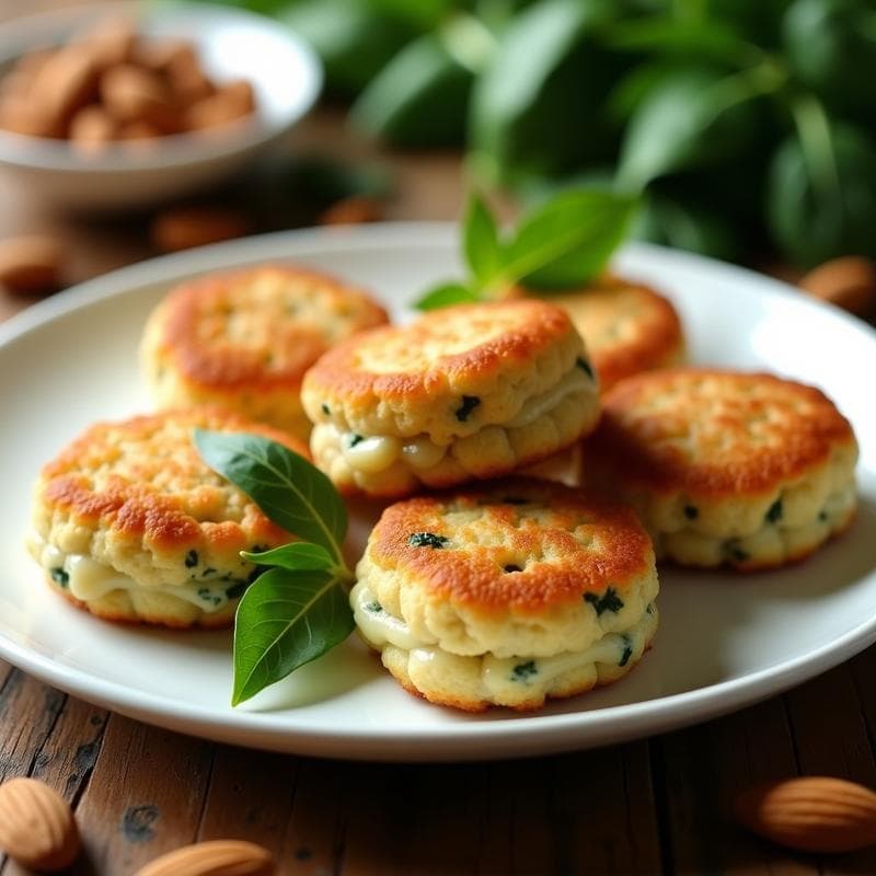 Croquetas de Almendra y Espinaca con Bechamel de Leche de Avena: Receta Sin Gluten en Airfryer