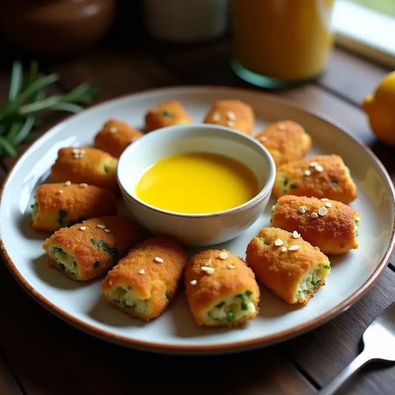Croquetas de Almendra y Espinacas con Salsa de Limón y Azafrán: Receta Española Sin Lactosa