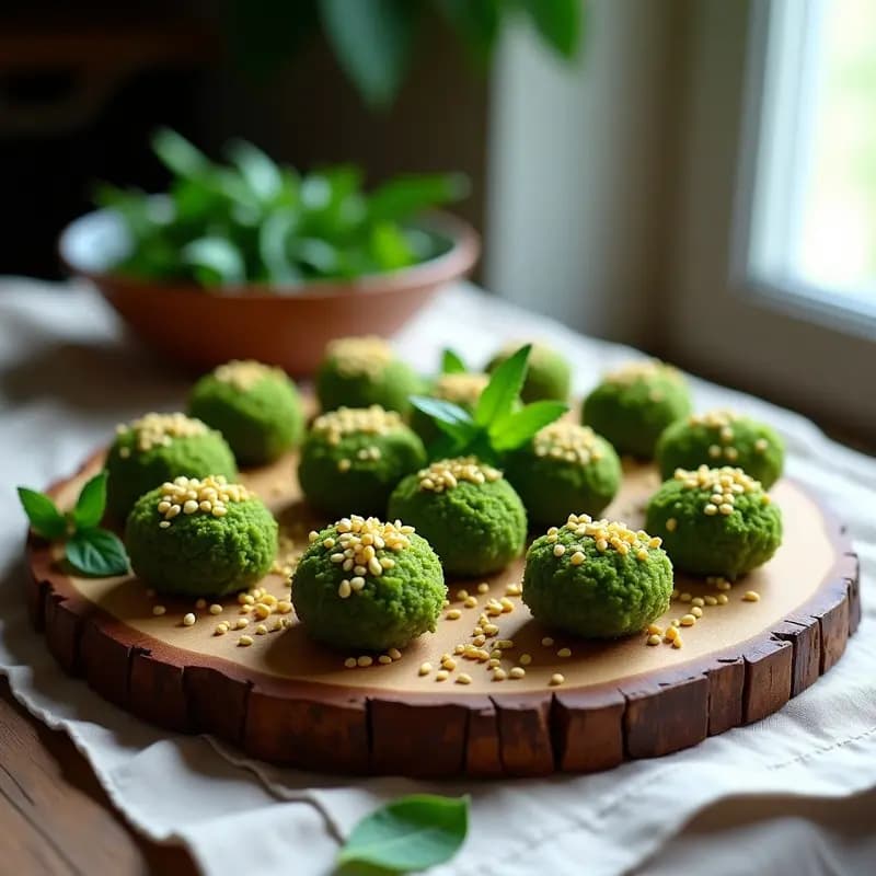 Croquetas de Almendras y Espirulina: Aperitivo Crudivegano Rica en Hierro