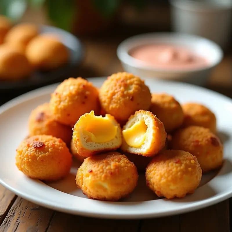 Croquetas de Arroz Inflado y Queso Cheddar: Aperitivo Crujiente en Airfryer