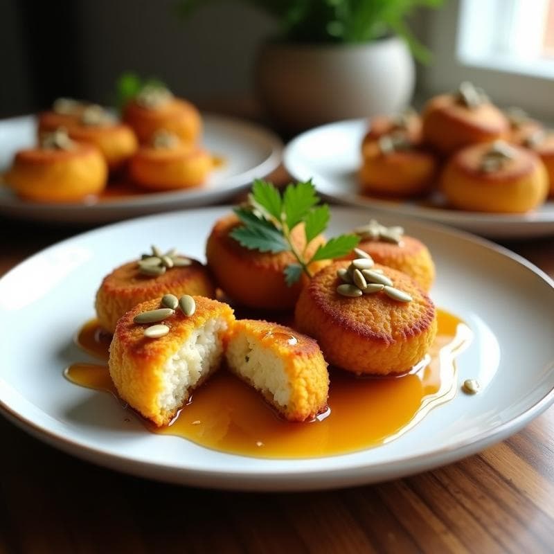 Croquetas de aanvanderoorn y Calabaza con Salsa de Arce: Receta Holandesa Vegana en Airfryer