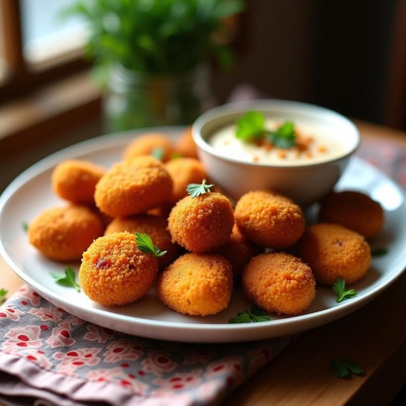 Croquetas de Puré de Batata y Garbanzos: Receta Vegana en Airfryer con Toque Marroquí