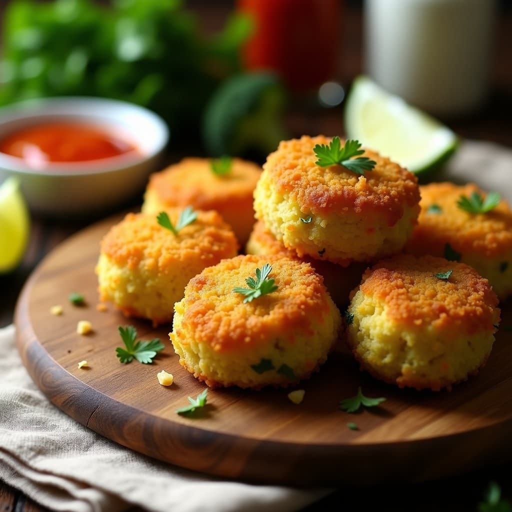 Croquetas de Brócoli y Queso de Anacardo: Receta Vegana en Airfryer con Salsa de Sriracha