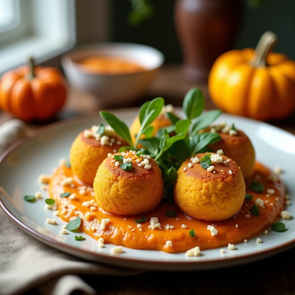 Croquetas de Puré de Calabaza y Lentejas Corail con Pan rallado de Coco: Receta en Airfryer Sin Gluten