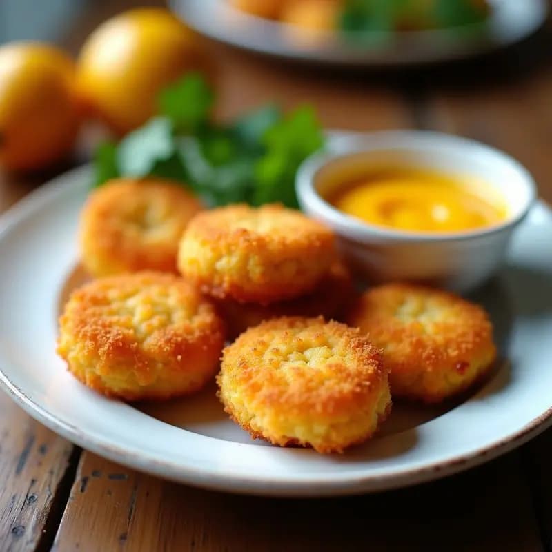 Croquetas de Camarón y Cúrcuma: Aperitivo Indio en Airfryer con Salsa de Mango Picante