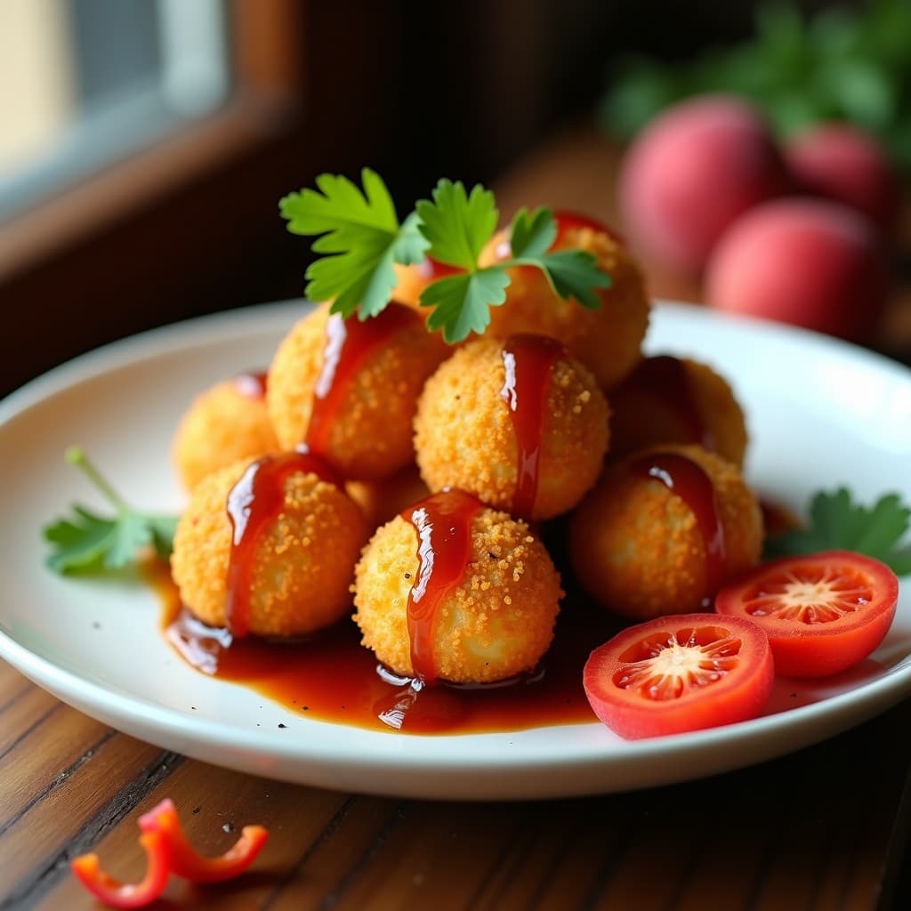 Croquetas de Camarón y Litchi con Salsa de Tamarindo: Aperitivo Fusión Tailandés en 15 Minutos
