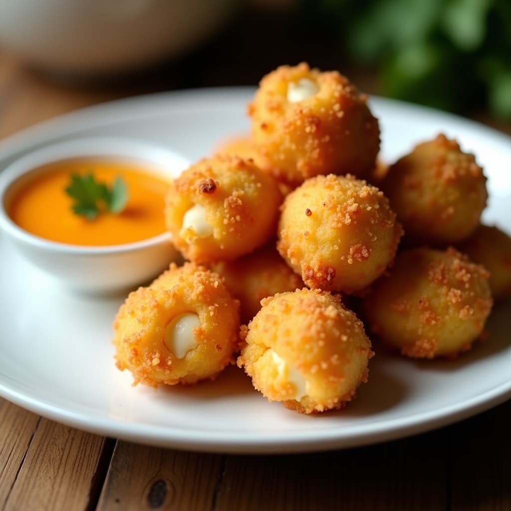 Croquetas de Camarones y Queso Crema con Salsa de Mango: Receta Tailandesa en Airfryer