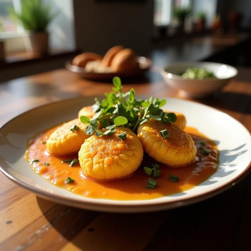 Croquetas de Camote y Queso de Cabra: Receta en Airfryer con Salsa de Romero y Ajo