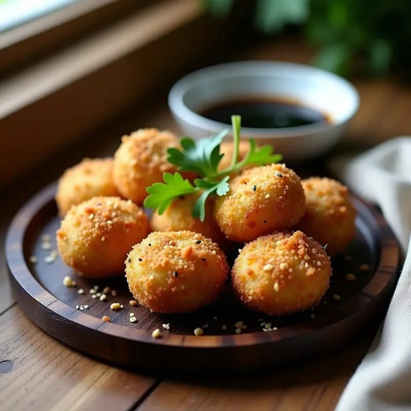 Croquetas de Champiñones Portobello y Algas Nori: Receta Japonesa Vegana y Crujiente