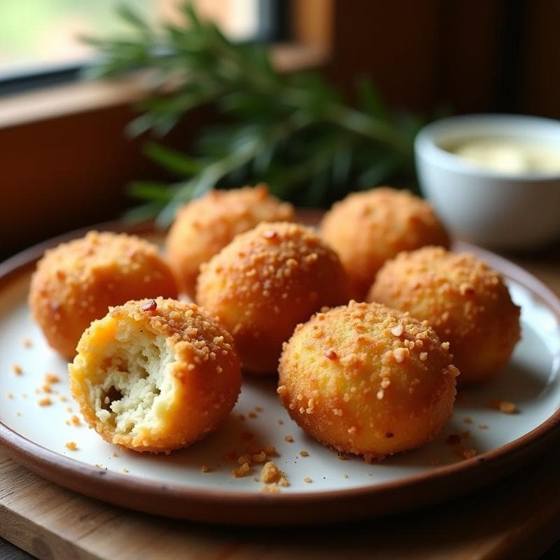 Croquetas de Champiñones Portobello y Almendras: Receta Española Vegana en Airfryer