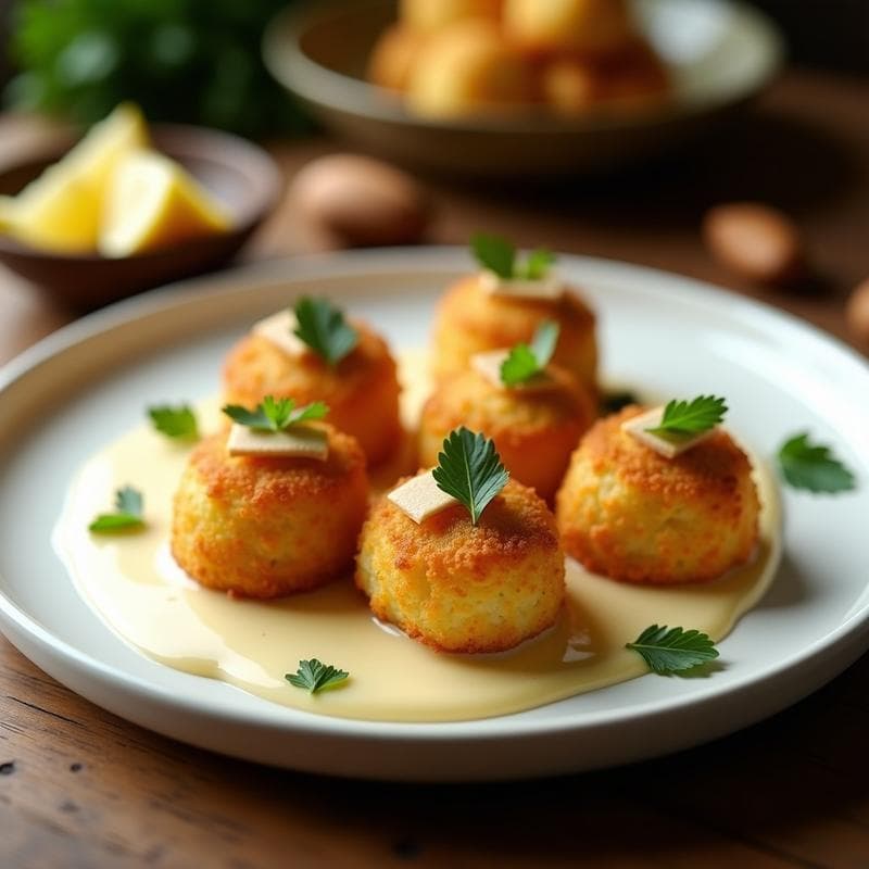 Croquetas de Coliflor y Anchoas: Receta en Airfryer con Bechamel de Almendras Sin Lácteos