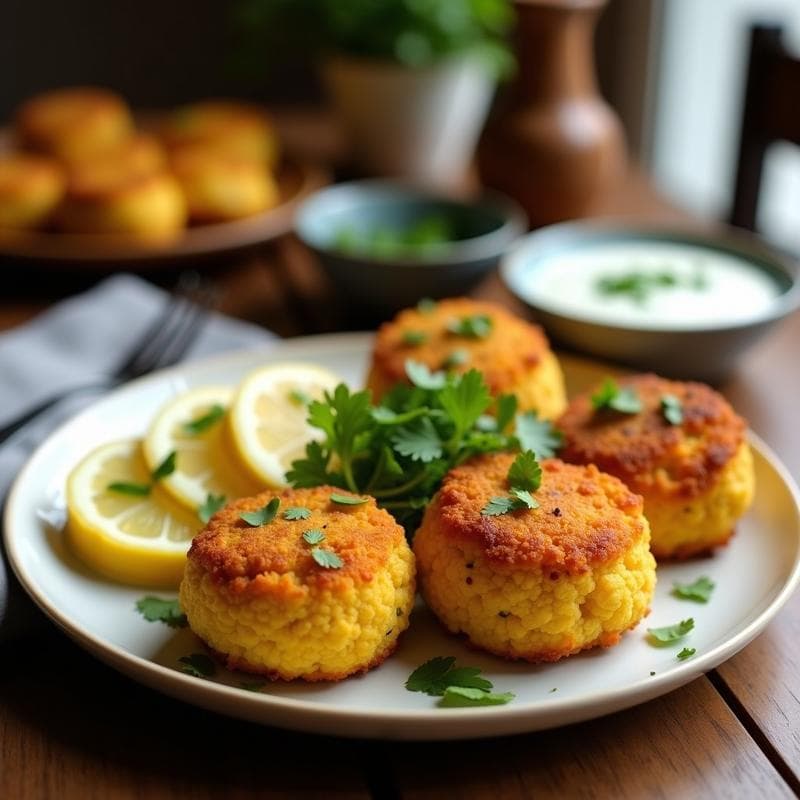 Croquetas de Coliflor y Curry con Salsa de Yogur de Coco: Receta en Thermomix Sin Harina