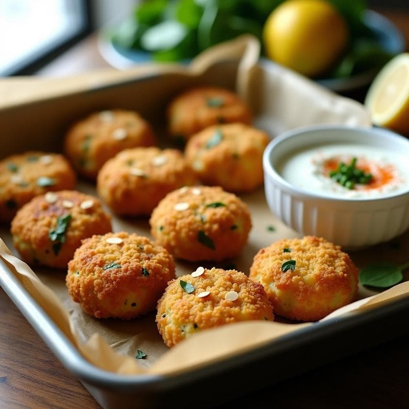 Croquetas de Coliflor y Espinacas: Receta Keto Sin Gluten y Crujiente al Horno