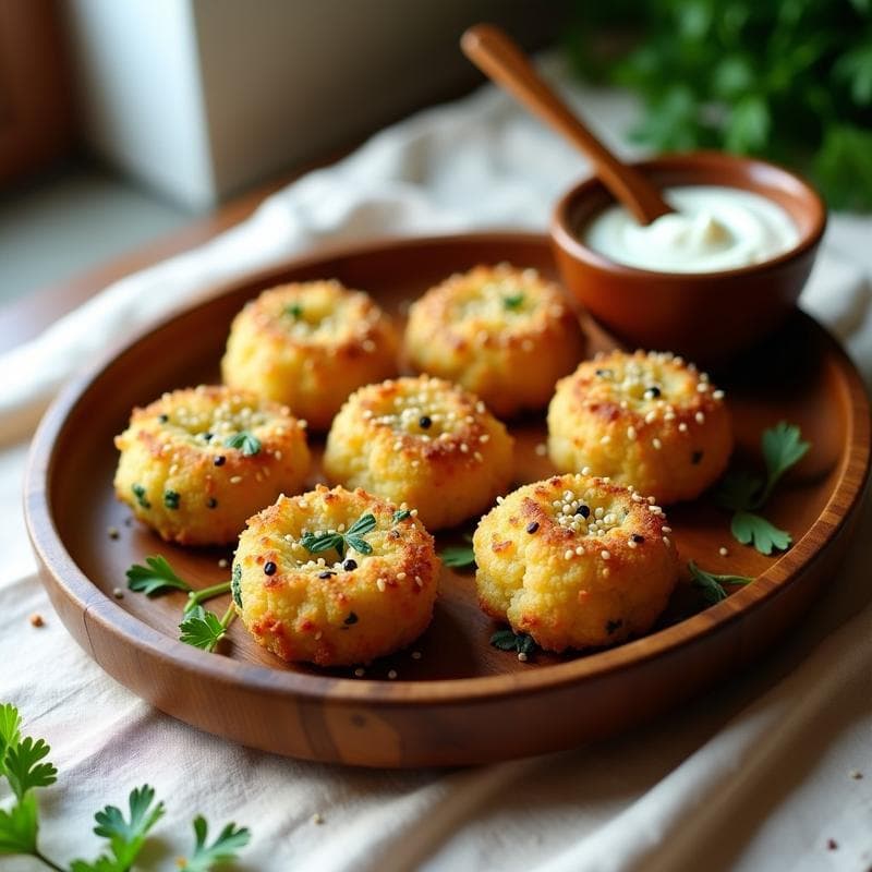 Croquetas de Coliflor y Espirulina con Bechamel de Anacardos: Receta Vegana al Horno